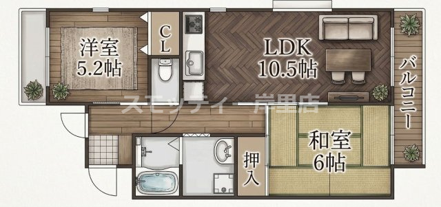 ボナール島田の間取り