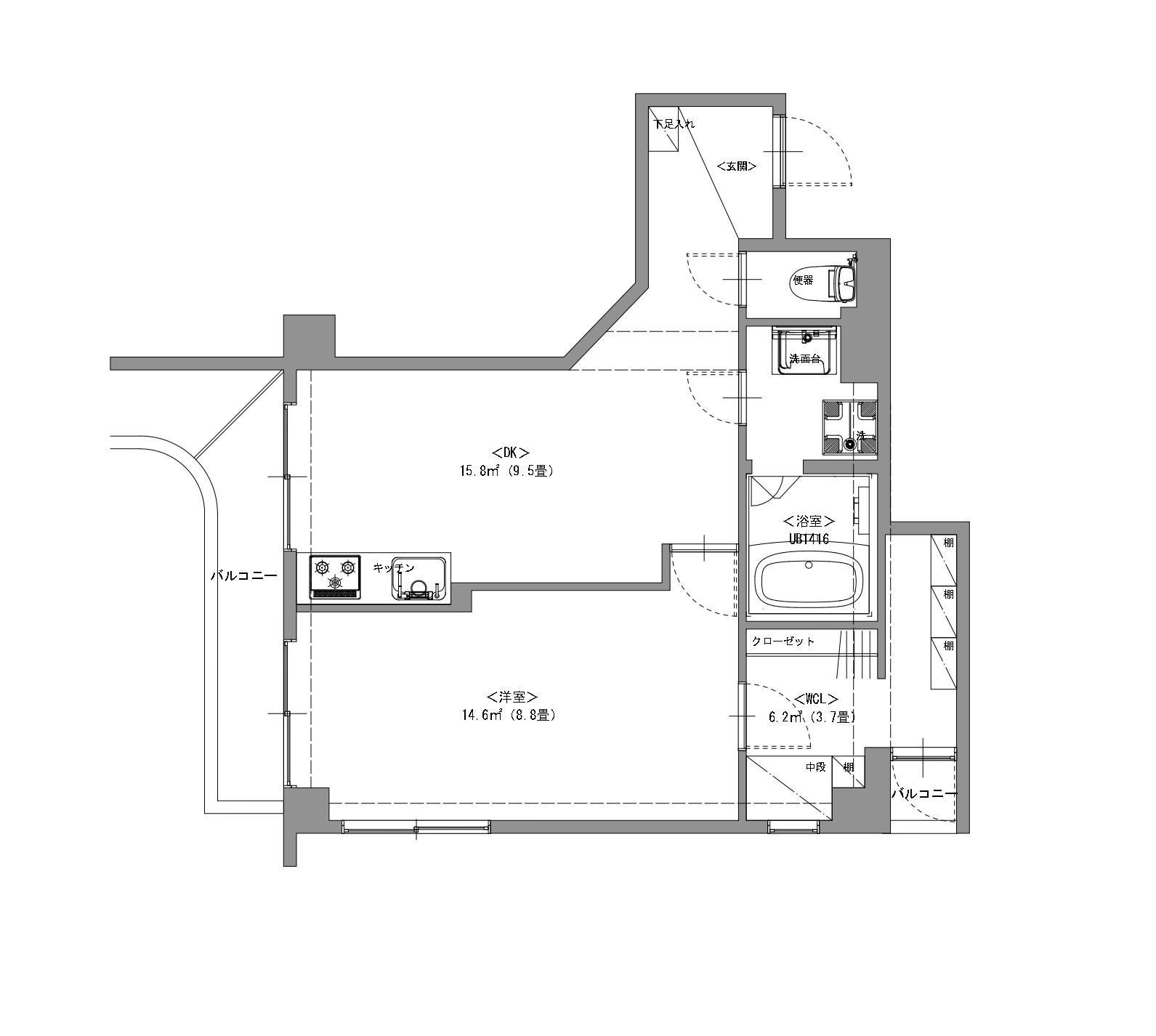 てんぐ屋西新ビルの間取り