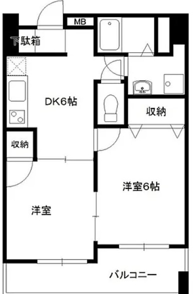 桜坂ハイツの間取り|間取りです。