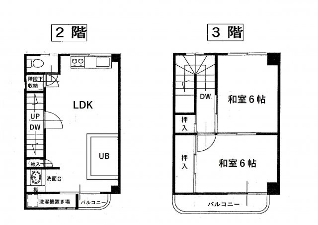 高丸ハイツBの間取り