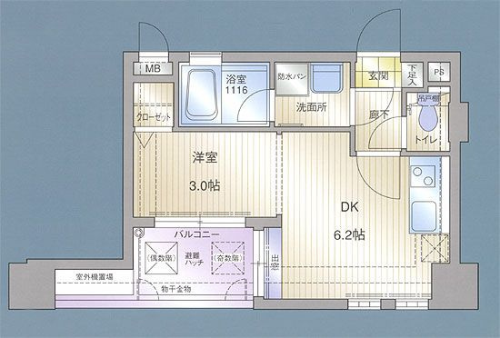 新品家具付きマンション薬院23(KaGood福岡)の間取り|※間取りと異なる場合は現状を優先します。