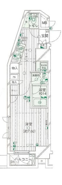パークウェル市ヶ谷の間取り|間取りです。