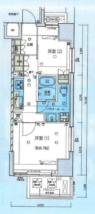ＧＥＮＯＶＩＡ浅草橋ｇｒｅｅｎ　ｖｅｉｌの間取り|間取りです。