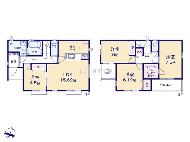 《仲介手数料無料》南区松本３丁目3-1新築一戸建てハートフルタウンの間取り