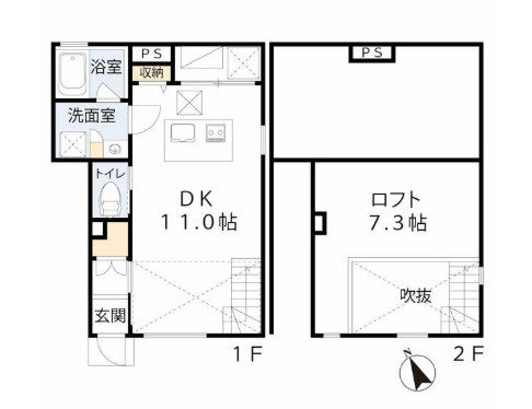 LibreⅠ番館の間取り