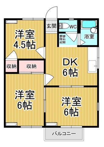 【間取り】 | アーバンハイツ | ファミリーさん向けのお部屋です♪