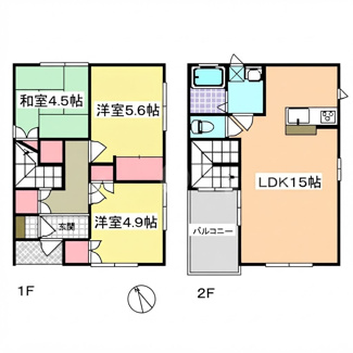 【間取り】 | グランピアコーポ・K棟