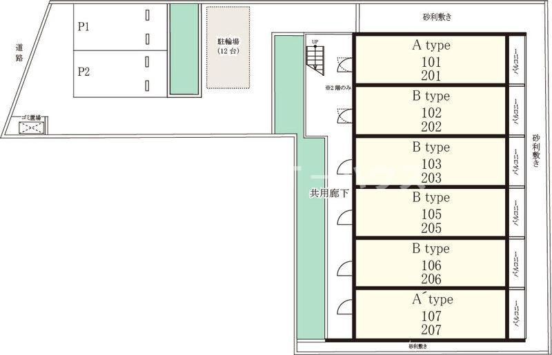 グレイス本八幡の区画図