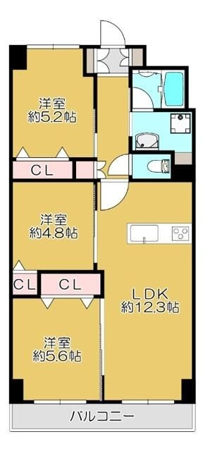 大森海岸ハウスの間取り|間取りです。