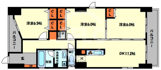 【間取り】 | キルシェ北堀江　堀江小学校区 | キルシェ北堀江　間取り