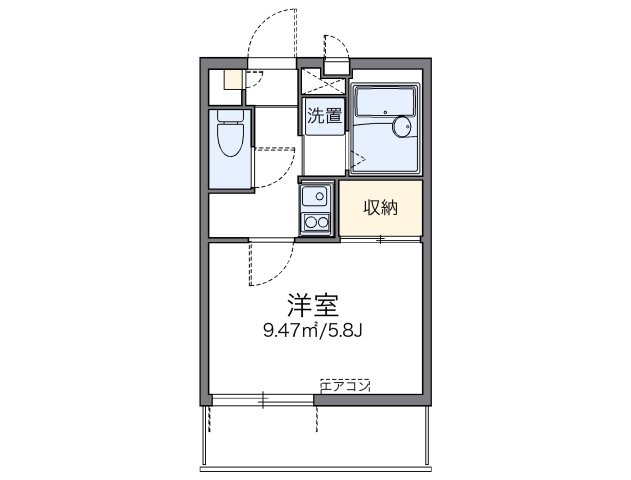レオパレスシャルマンの間取り|代表的な間取のため実際の間取とは異なる場合があります