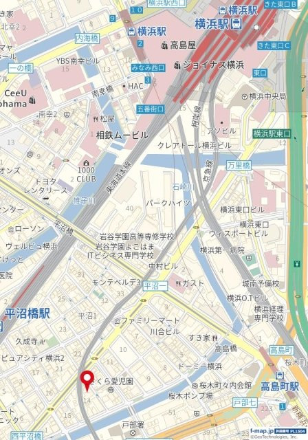 スカイコート横浜平沼の地図
