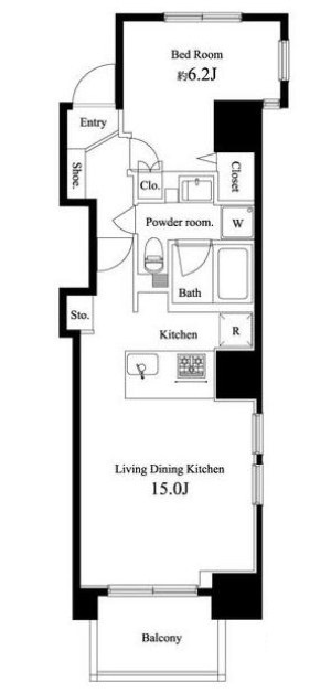パティオ神田の間取り