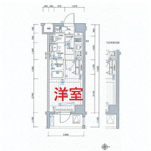 【間取り】 | ＰＲＥＭＩＵＭ　ＣＵＢＥ大井町＃ｍｏ