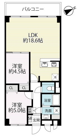 ◆令和８年７月リノベーション済み◆ペット飼育可◆京阪「四宮」駅まで徒歩８分◆山科不二サンハイツの間取り