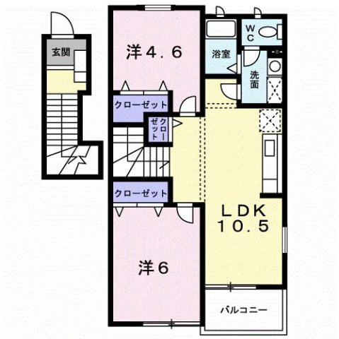 ラシーヌⅢ四番館の間取り