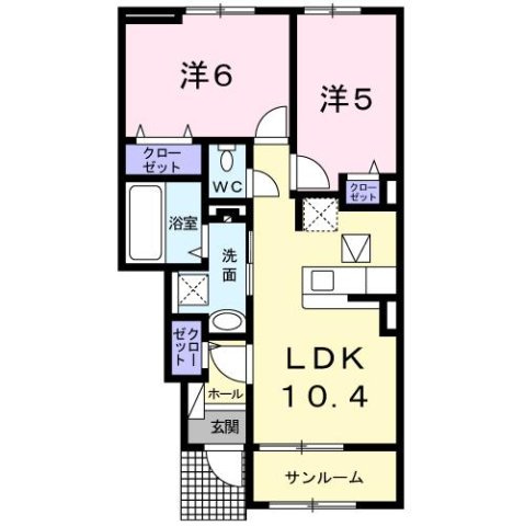 ローズ　ガーデン弐番館の間取り