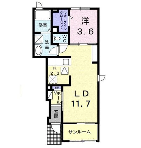 ル・ミール　Ⅲの間取り