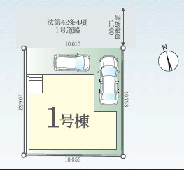 越谷市蒲生4丁目 新築分譲住宅の区画図