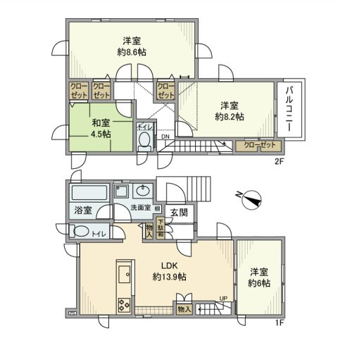 曾和町２丁目貸家の間取り