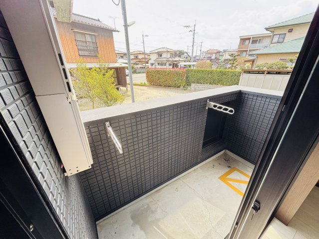 筑紫野市上古賀４丁目のアパートのバルコニー|別号数タイプ