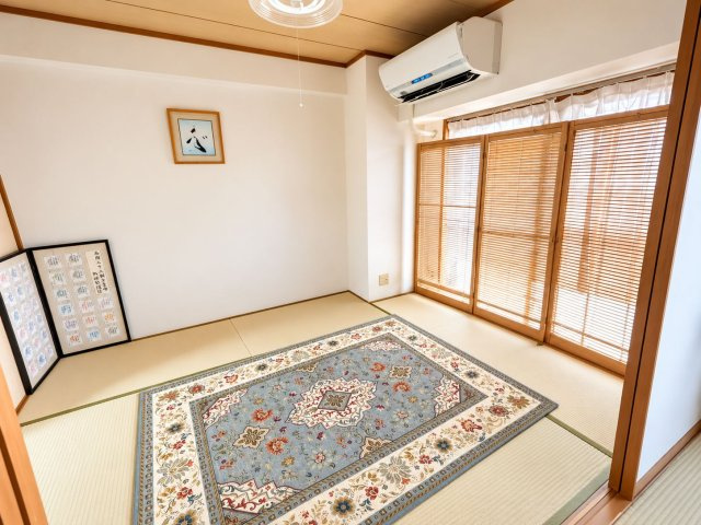 ライオンズマンション泉佐野の和室|居住中のお部屋のため、一部画像を加工しております。