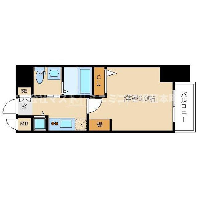 エステムプラザ大手前エヴァースの間取り