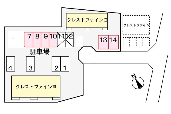 クレストファイン３の駐車場|駐車場