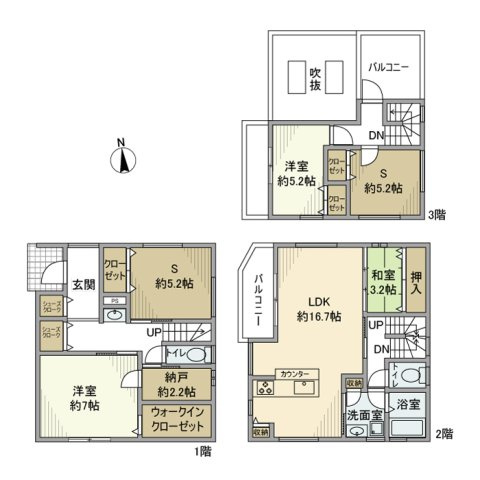 川添町戸建の間取り