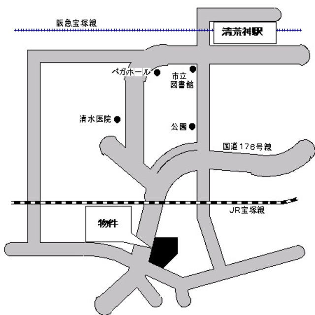 パーク・ハイム宝塚清荒神の地図