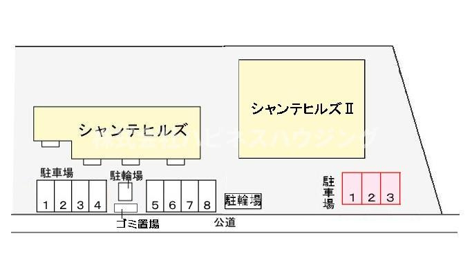 シャンテ・ヒルズⅡの区画図
