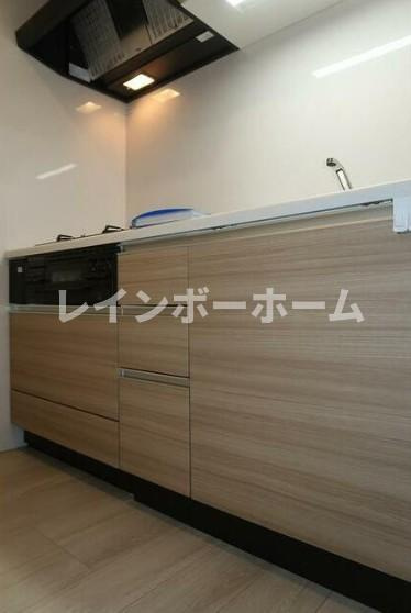ラプラージュ　仲介手数料（賃料の1.10ヵ月）の50％OFF対象物件！のキッチン|コンパクトなキッチンで掃除もラクラク