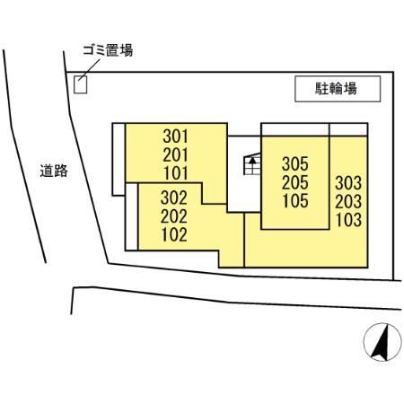 D-paina港南の区画図