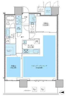 グランドシティタワー月島の間取り