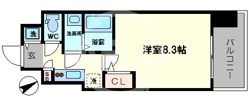 S-RESIDENCE緑橋駅前の間取り|S-RESIDENCE緑橋駅前　間取り