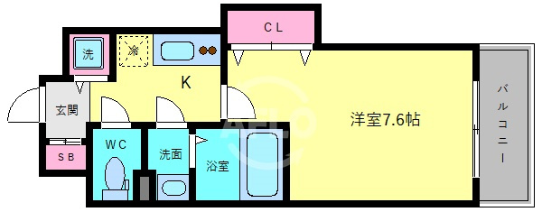 Luxe玉造Ⅱの間取り|Luxe玉造II　間取り