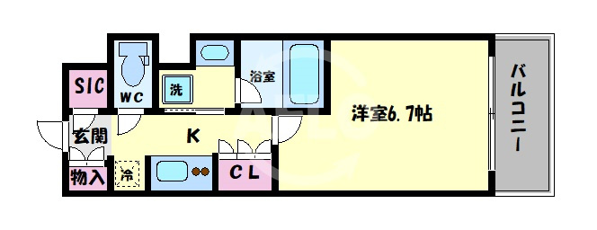 ネベル大阪上本町の間取り|ネベル大阪上本町　間取り