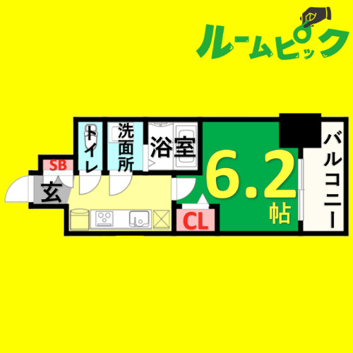 プレサンス鶴舞駅前レジス　名古屋市賃貸　仲介手数料無料の間取り