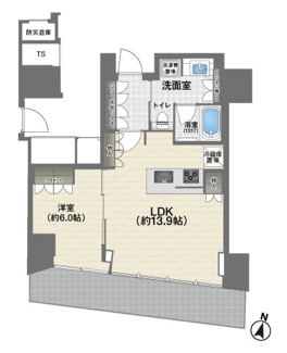 【間取り】 | ブリリアタワー堂島 | 【間取り】10階・南向き住戸☆LD天井高2.7mにつき開放感◎