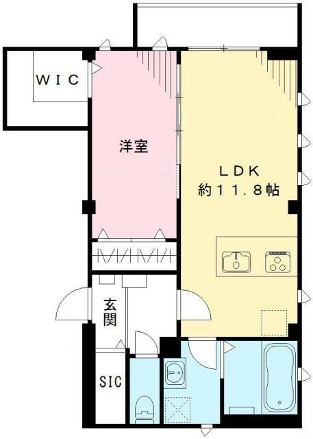 ラシーネ北新宿の間取り|間取りです。