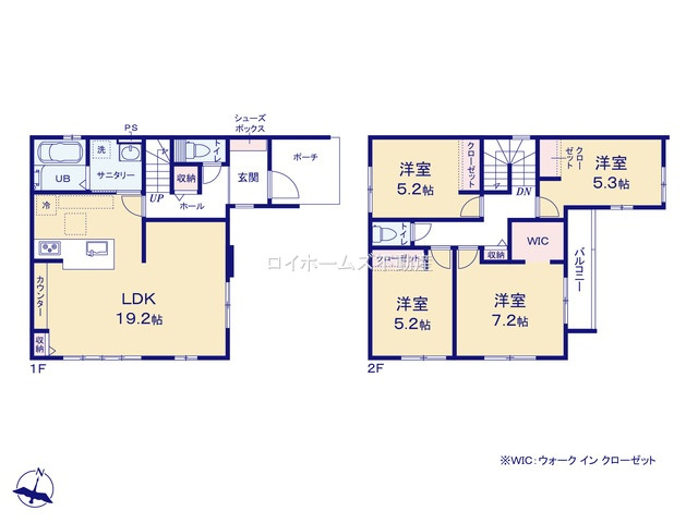 【間取り】 | 名古屋市港区十一屋３丁目98『仲介料無料』新築戸建て | 2号棟