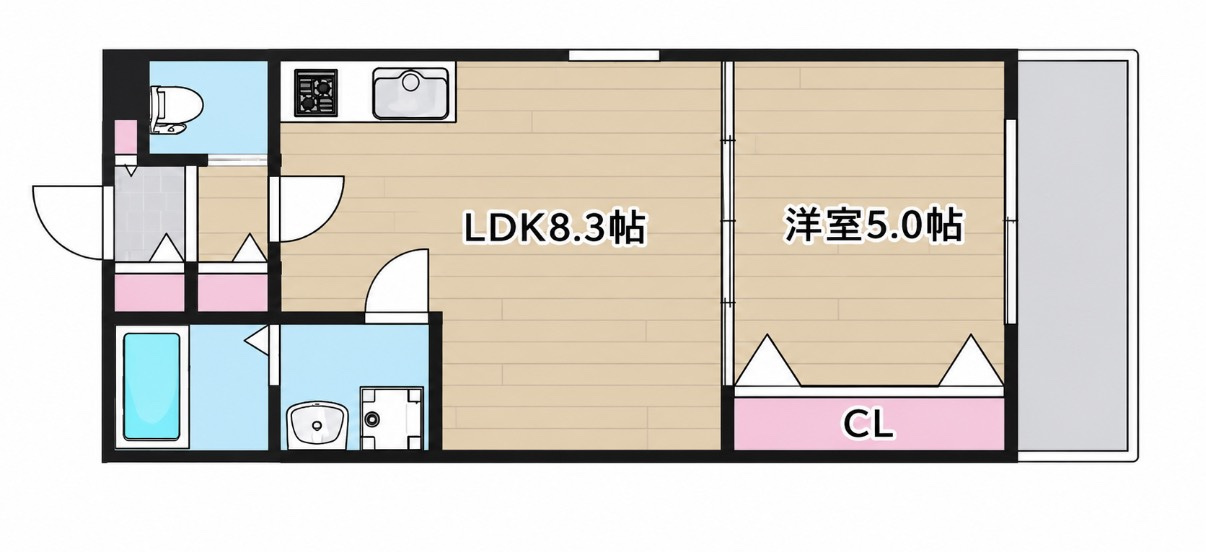 セレニティ豊川Ⅰの間取り