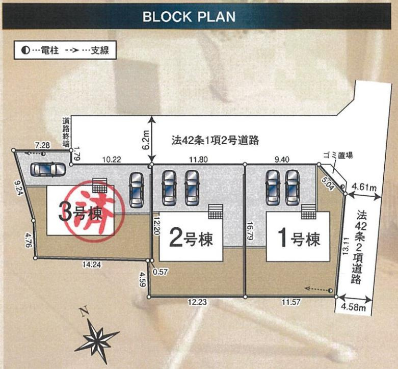 川越市菅間　新築戸建の区画図