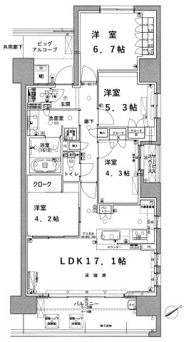 【間取り】 | パークホームズ神戸ザレジデンス