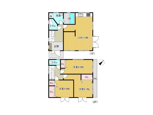 【間取り】 | 小比企町中古戸建 | 4つの居室とゆとりあるLDKを備えた4LDKの中古戸建。子育て世帯にうれしい、個室と団らんの場がそろう間取りです。な内装と落ち着いた各居室で、家族一人ひとりの時間を大切にできます。