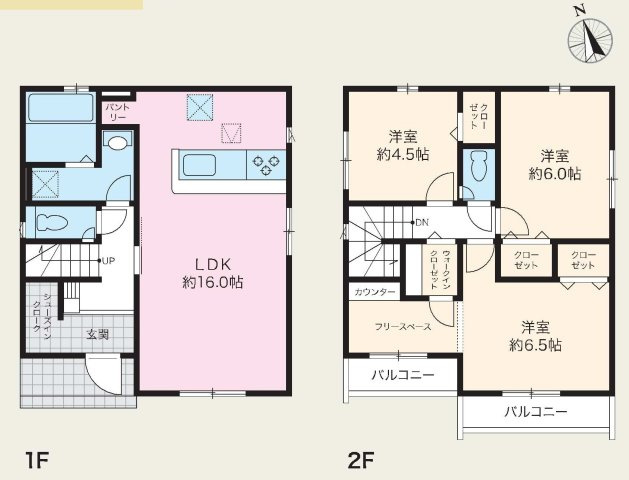 【横浜市泉区岡津町1620-20全2棟新築戸建て】★仲介手数料無料★（岡津小学校・岡津中学校）の間取り