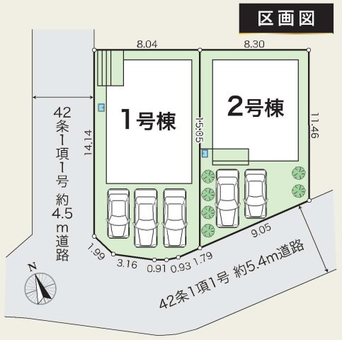 【横浜市泉区岡津町1620-20全2棟新築戸建て】★仲介手数料無料★（岡津小学校・岡津中学校）の区画図