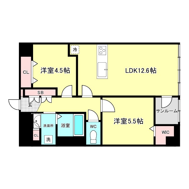 天保山第一コーポの間取り