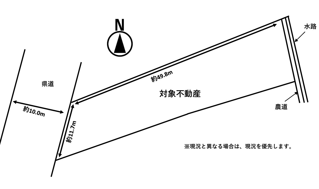 三木町井上　土地の区画図