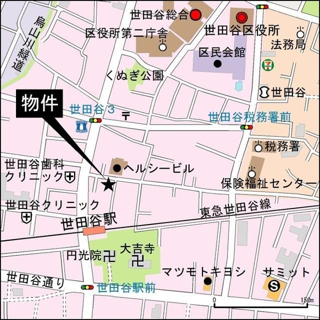 ラピス世田谷の地図